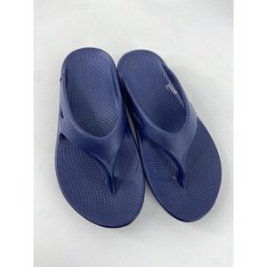 OOFOS Sandals Shoes Womens 8 Blue Thong Original Recovery Comfort Cushioned